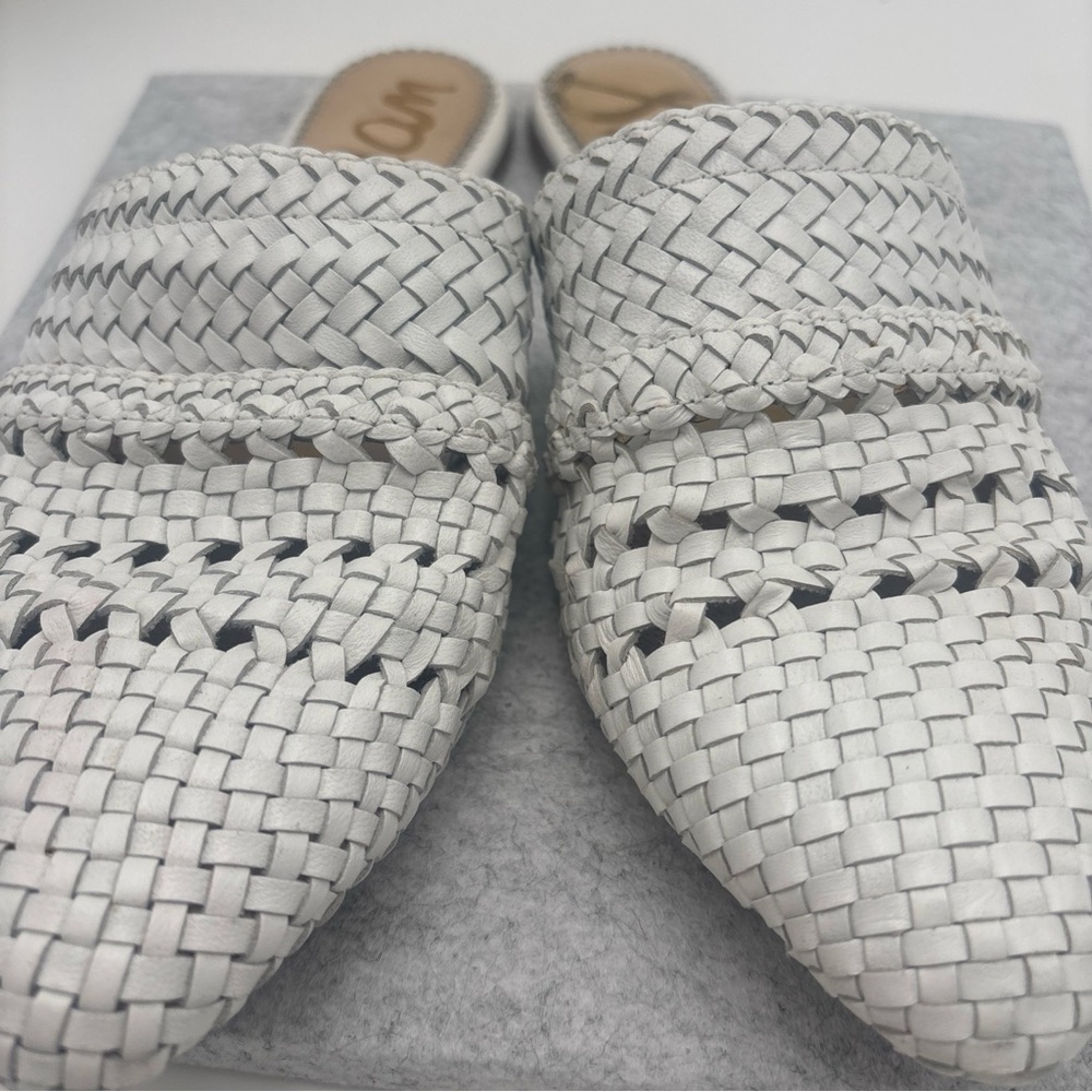 Sam‎ Edelman White Woven Mules - Picture 8 of 8